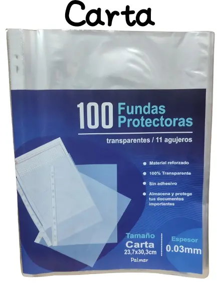 Funda Transparente Carta (30 micras)